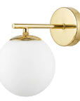 Lampa Ścienna Kinkiet Szklana Kula APP684-1W Złota 6
