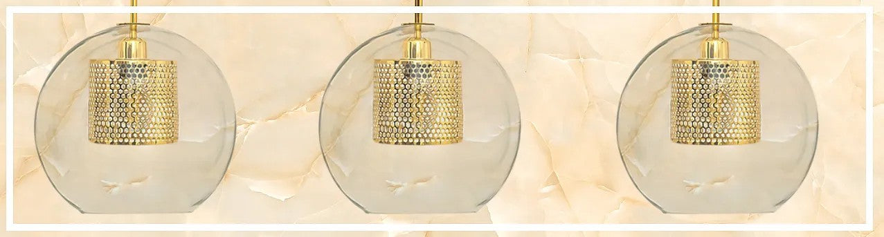 Lampa Wisząca Szklana Loft APP554-1CP 20cm Złota 6