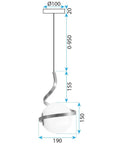 LAMPA WISZĄCA SZKLANA KULA SPIRALA APP1732-1CP CZARNA 6