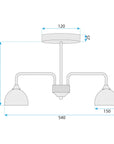 LAMPA SUFITOWA WISZĄCA G084-3C BLACK GREY 6