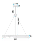 Lampa Wisząca LED APP1549-CP + Pilot 6