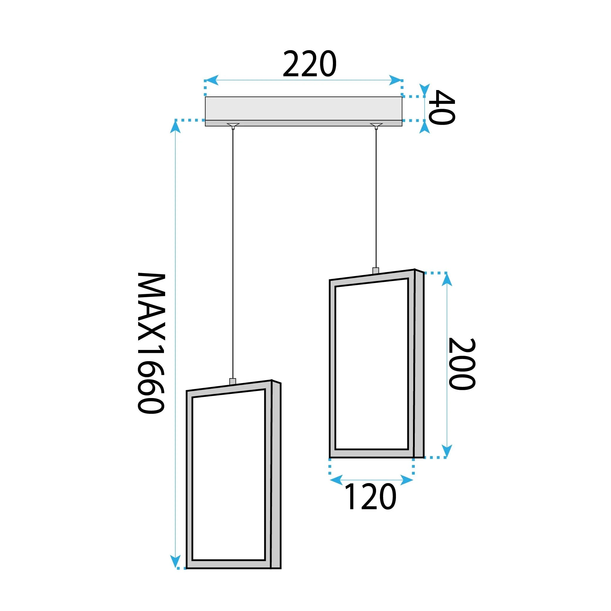 LAMPA SUFITOWA WISZĄCA LED LHJ086-2CP ZŁOTA 6