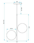 LAMPA SUFITOWA WISZĄCA Gold G118-2CP 6