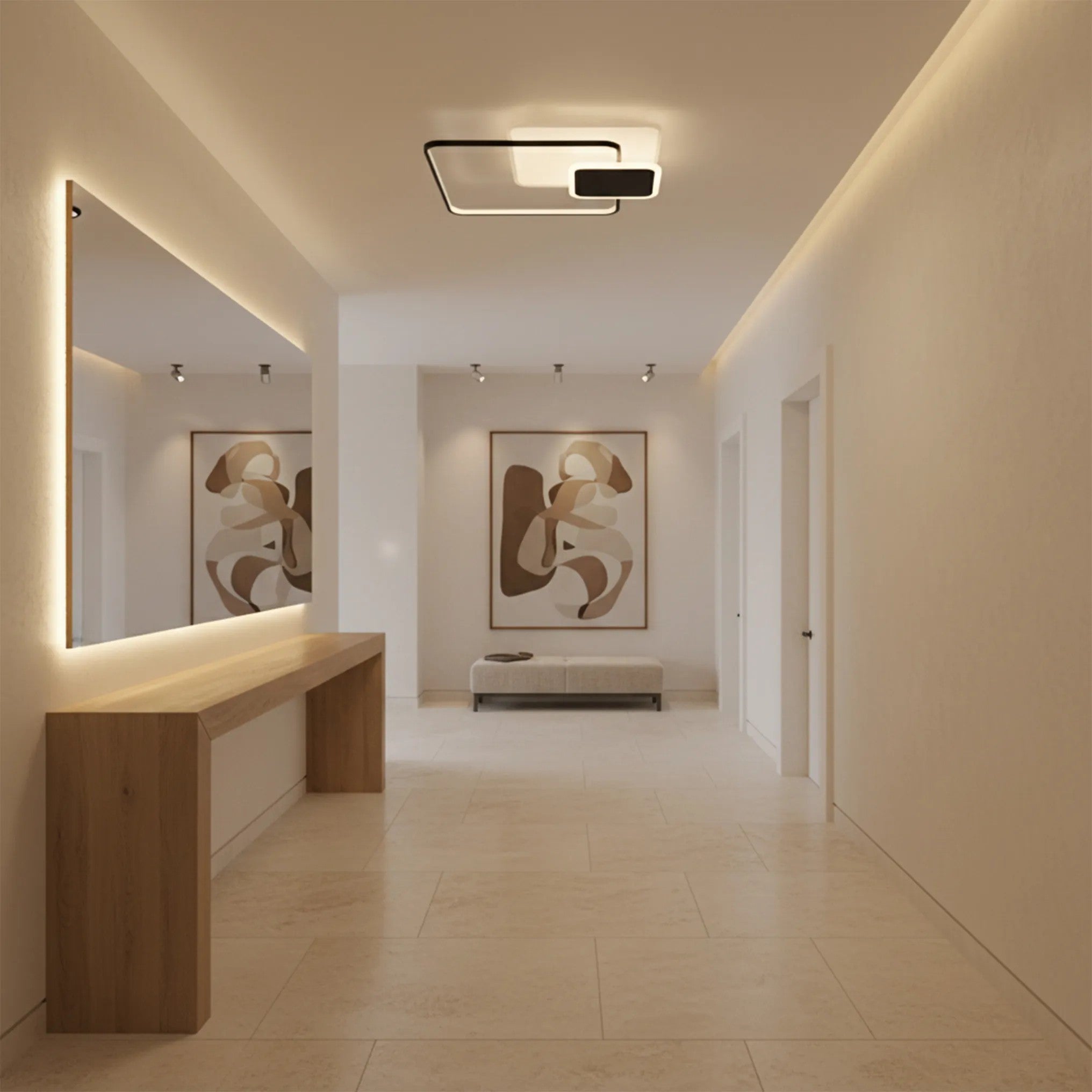 Lampa Sufitowa APP1712-C Plafon LED Czarna + Pilot 6