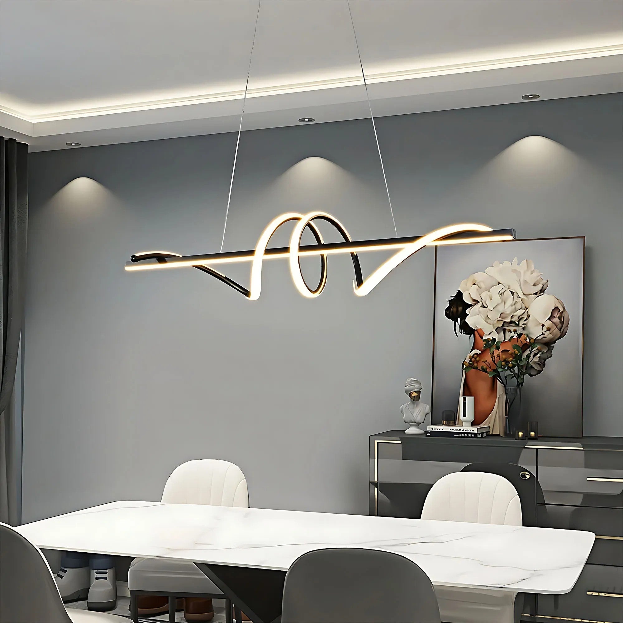Lampa WISZĄCA LED LHJ023-CP 120 Cm CZARNA 6