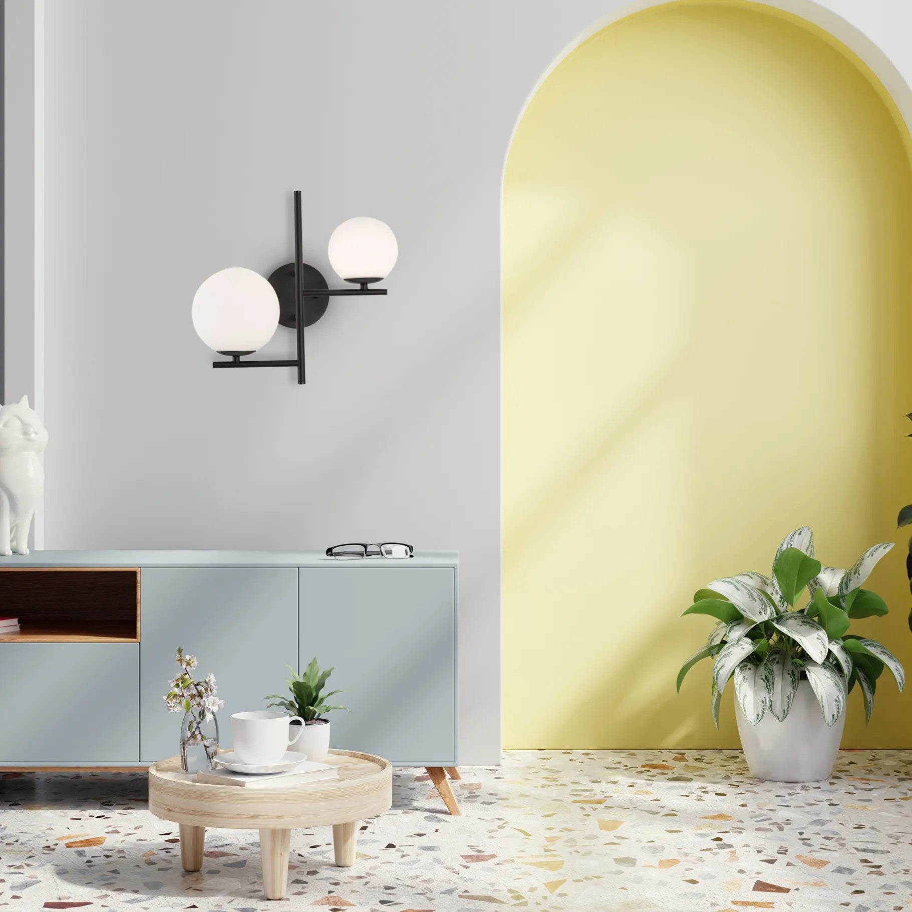 LAMPA ŚCIENNA KINKIET APP1170-2W Czarny 6