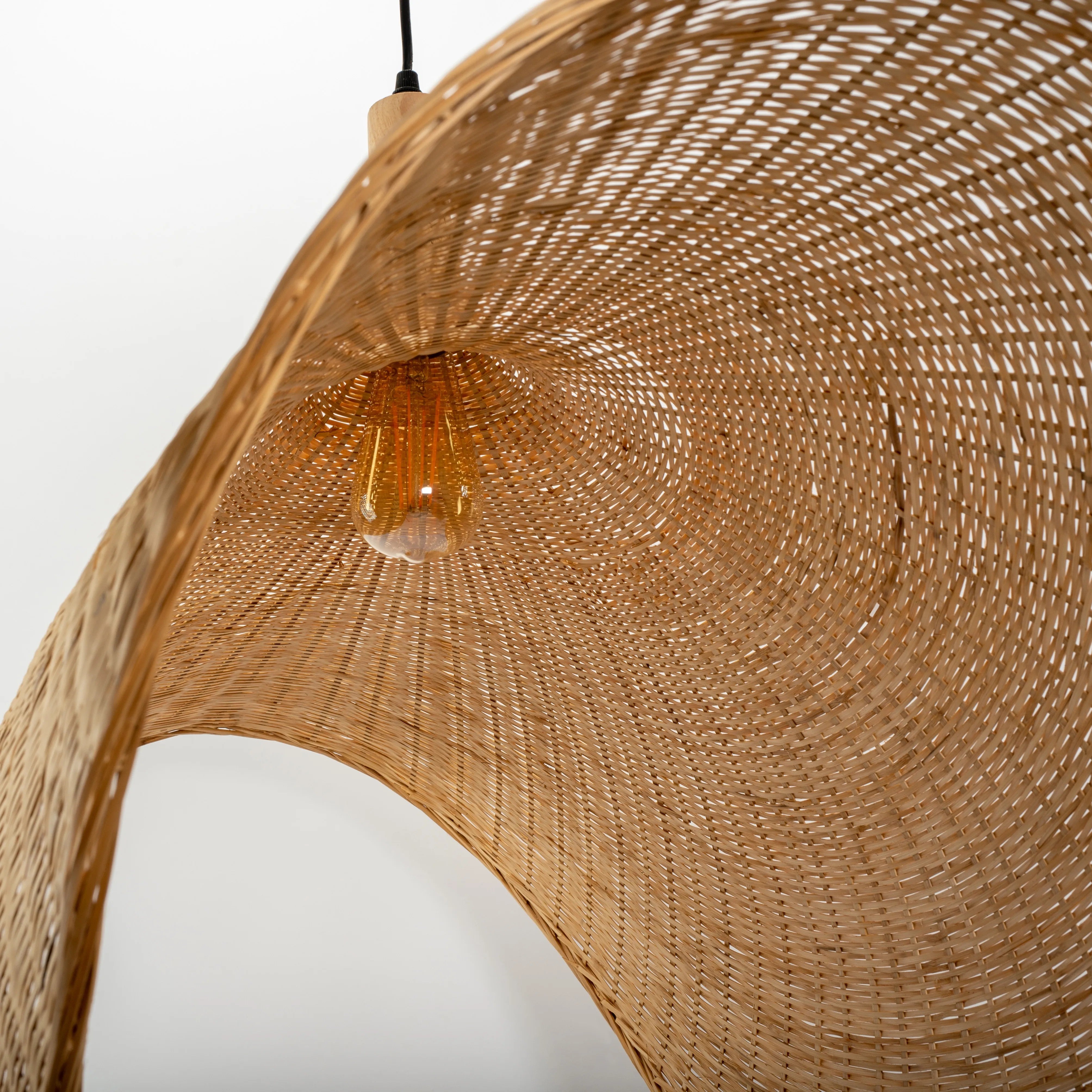 LAMPA WISZĄCA BAMBUSOWA APP1642-1CP 30cm 6