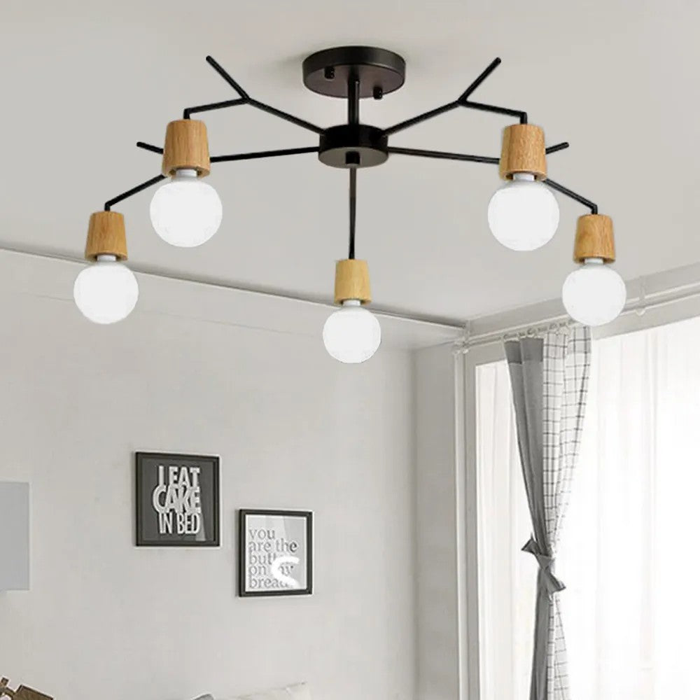 Lampa Sufitowa Skandynawska Metal APP694-5C 6