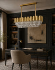 Lampa Wisząca Z Kryształami SWE101-CP Złota 6