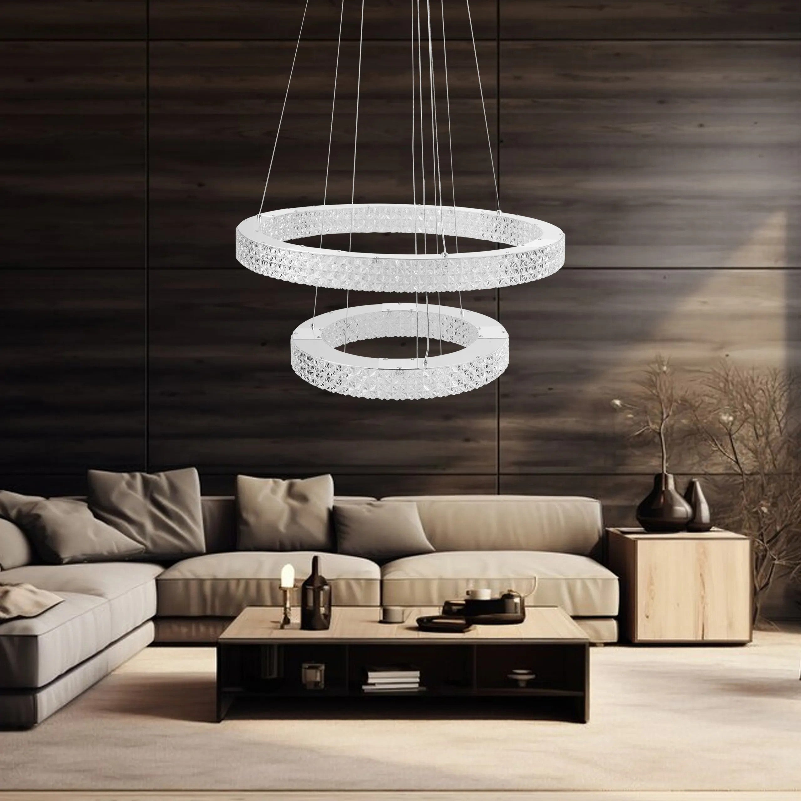 LAMPA WISZĄCA LED KRYSZTAŁOWA MS007-CP Chrom 6