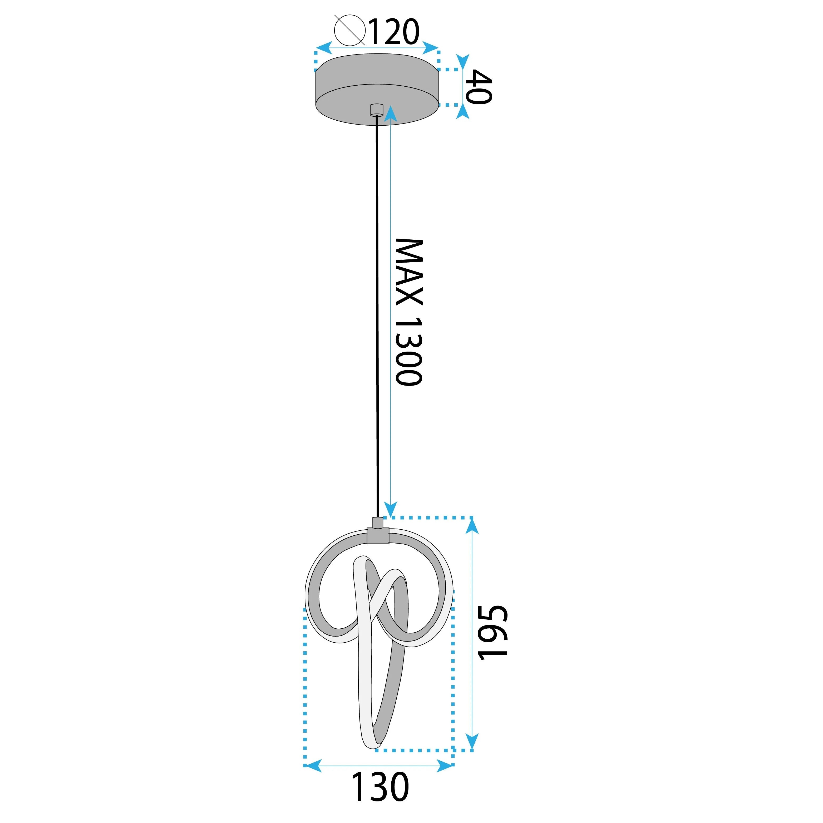 LAMPA WISZĄCA LED LHJ092-1CP Złota 6