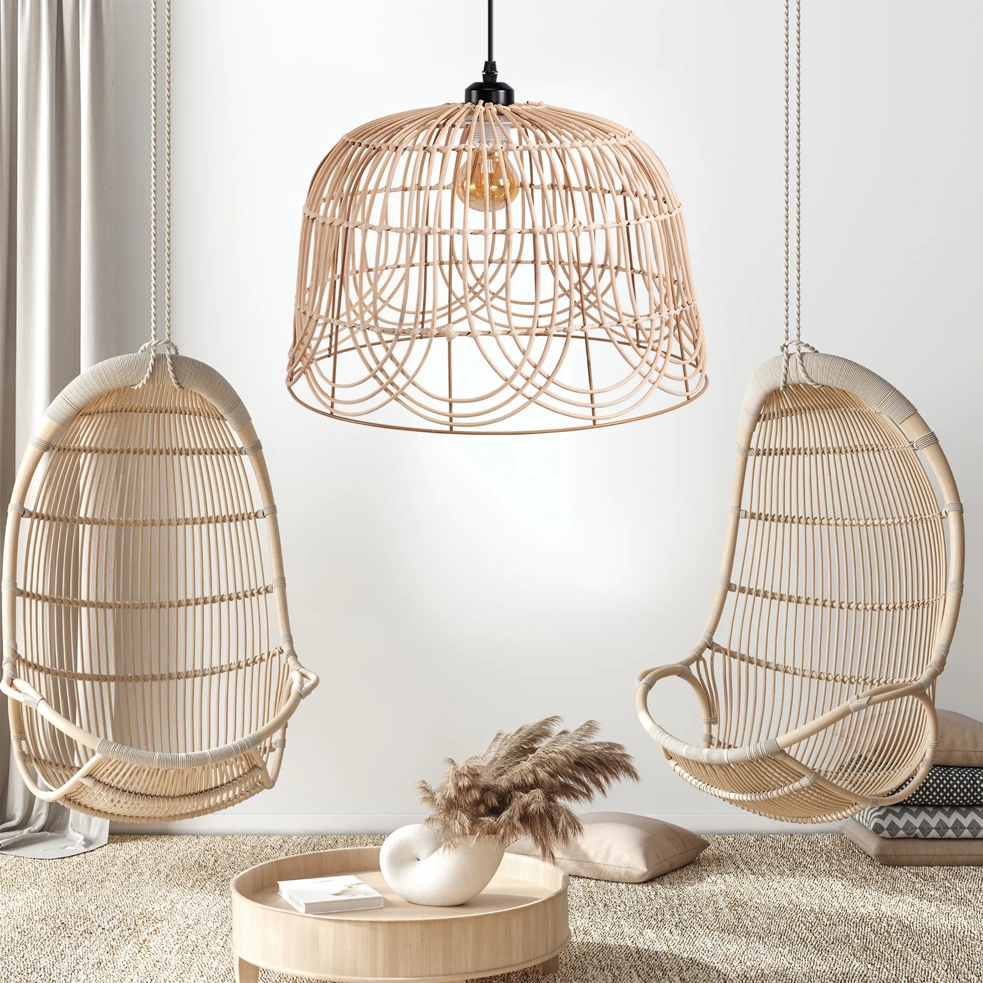 LAMPA SUFITOWA WISZĄCA NATURAL BOHO APP1351-1CP 30 Cm 6
