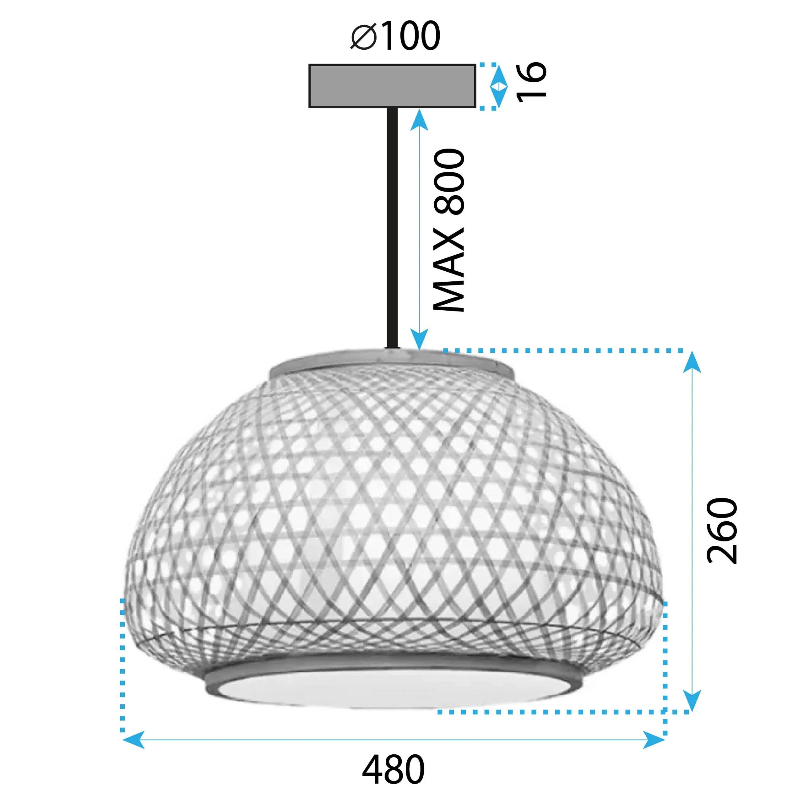 LAMPA SUFITOWA WISZĄCA BOHO APP1649-1CP 6