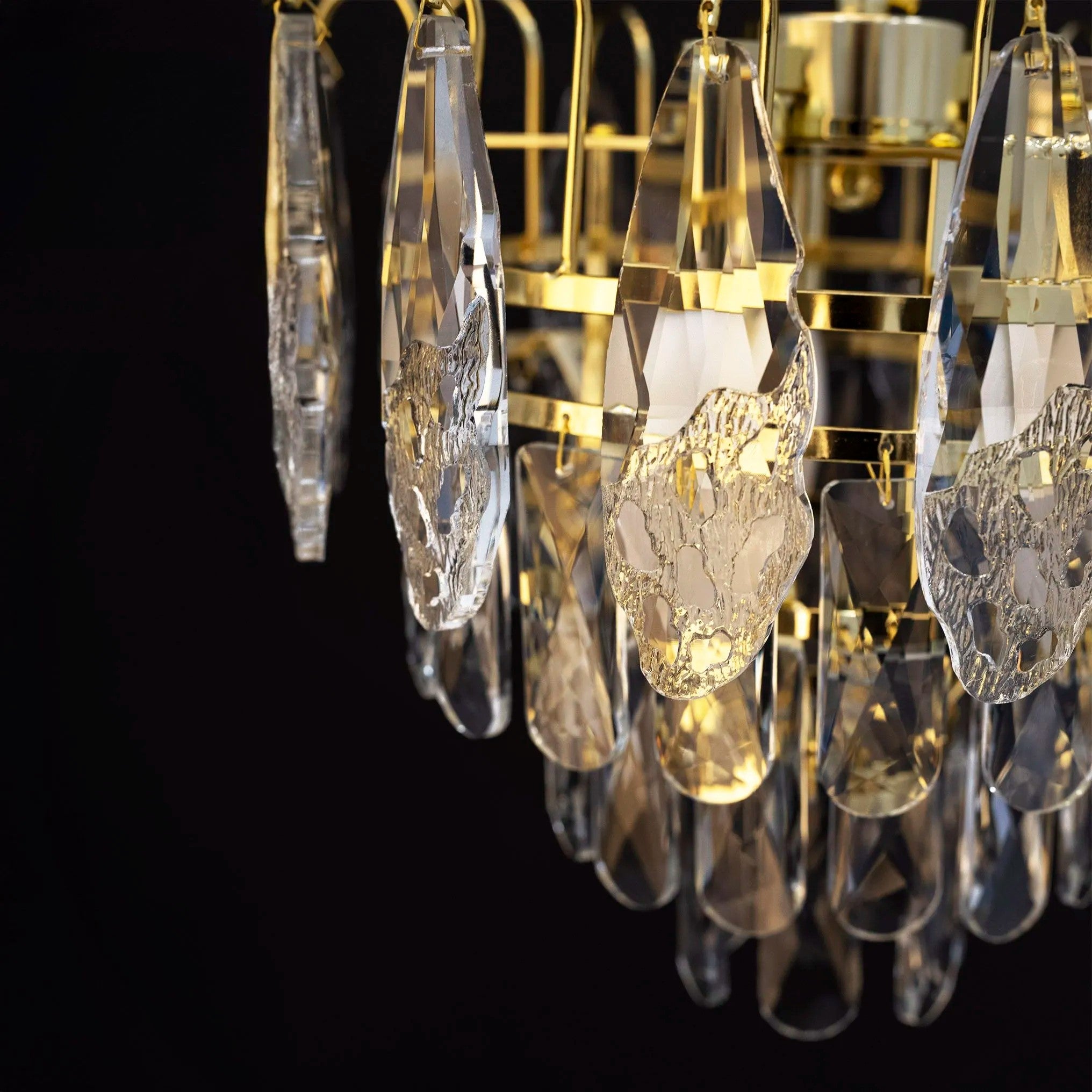 Lampa Wisząca Z Kryształami SWE080-CP 50cm Złota 6