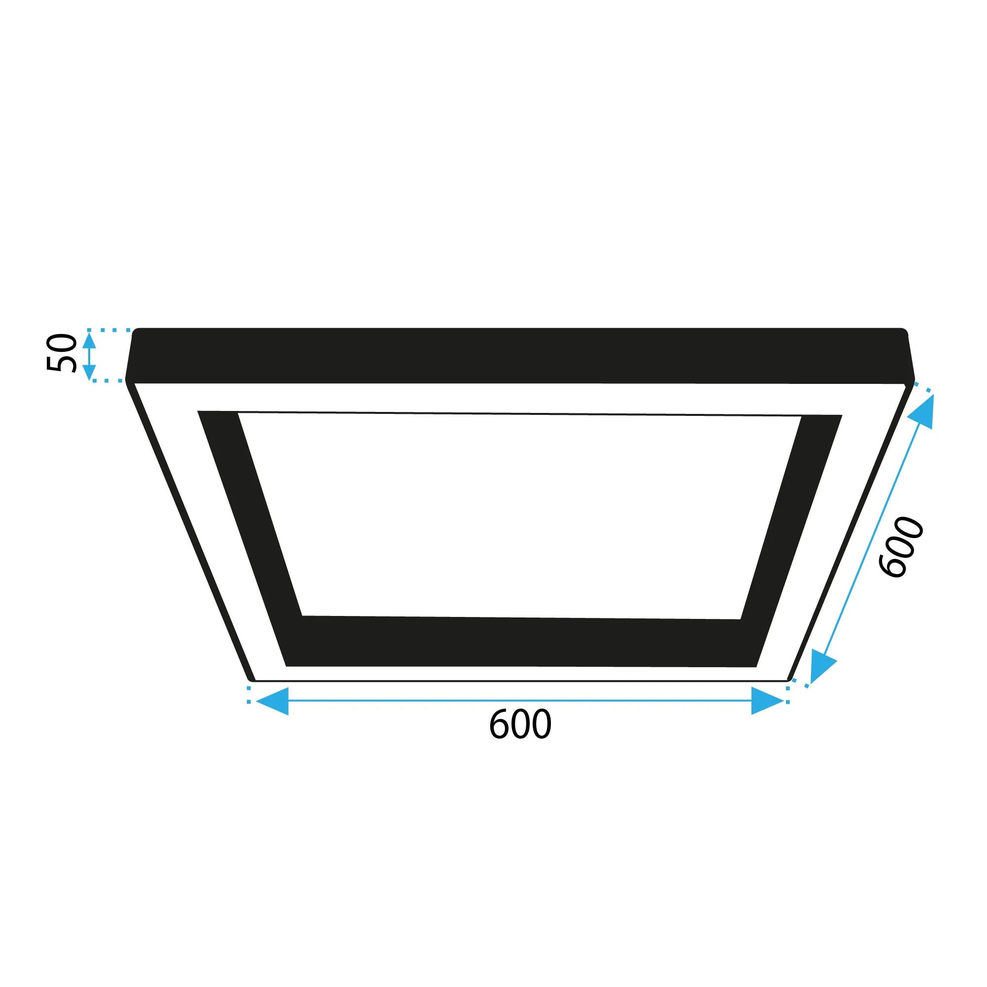 Lampa Sufitowa Plafon APP1284-C Czarna 6