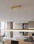 Lampa Wisząca LED APP1694-CP 120 Cm Złota Szczotkowana 6