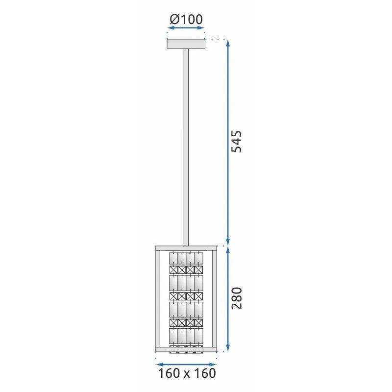 Lampa Wisząca Kryształowa APP1110-1CP Czarna 6