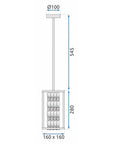Lampa Wisząca Kryształowa APP1110-1CP Czarna 6