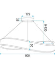 LAMPA SUFITOWA WISZĄCA SWE069-CP 80cm ZŁOTA SZCZOTKOWANA 6