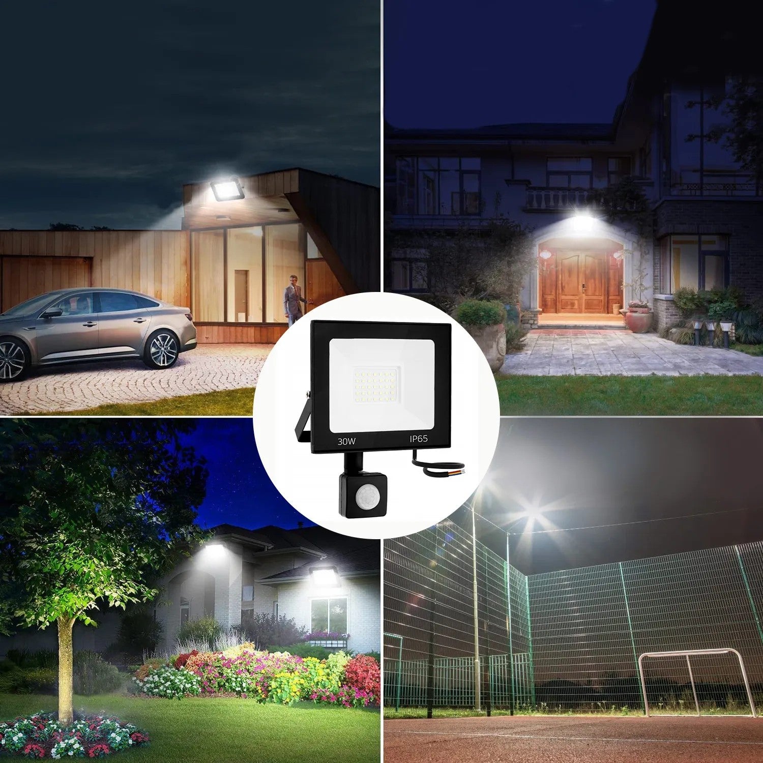 Halogen LED Natynkowy Z Czujnikiem 30W RSL007-30NS Neutralna 4500K 6