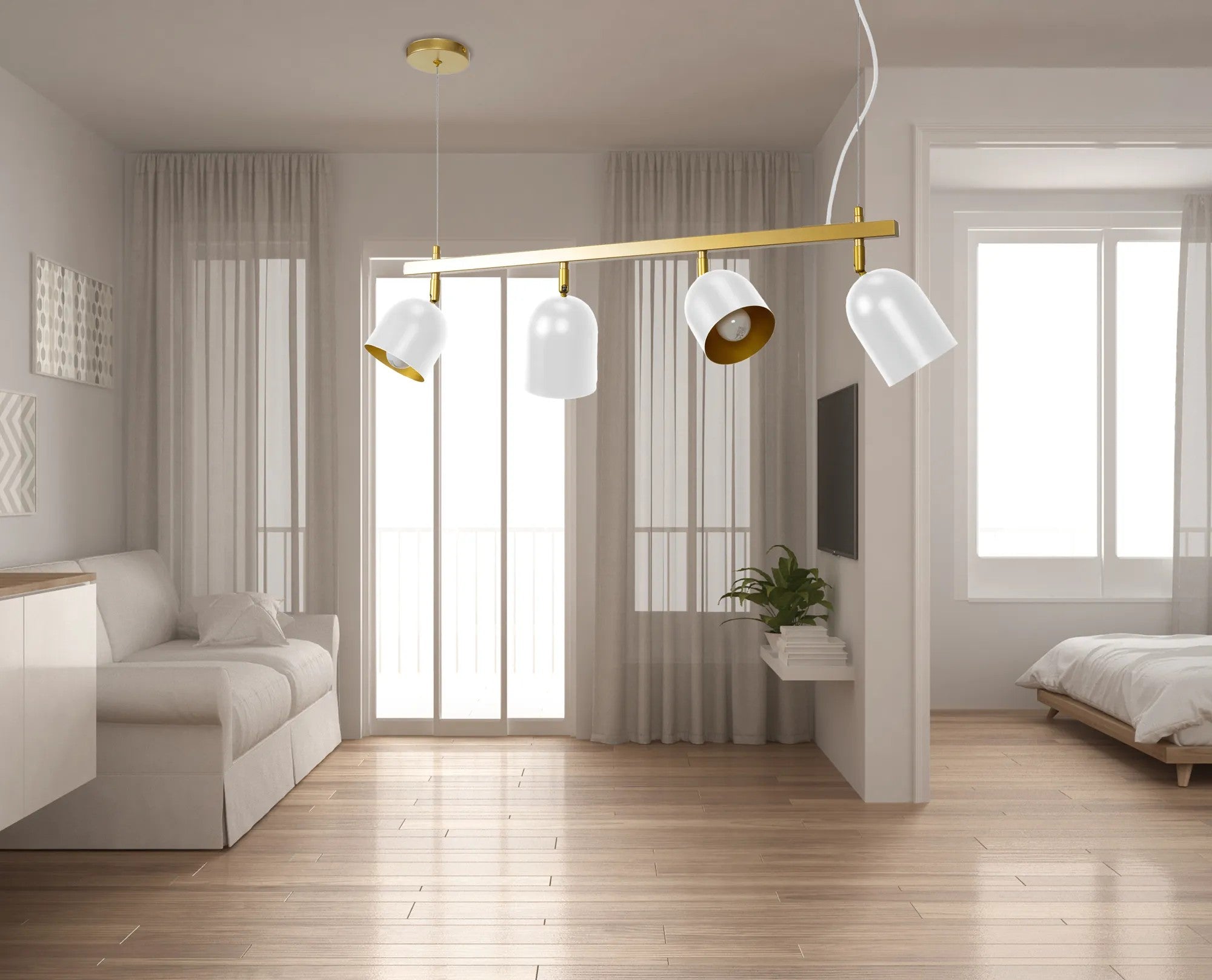 Lampa Wisząca APP1030-4CP Biała 6