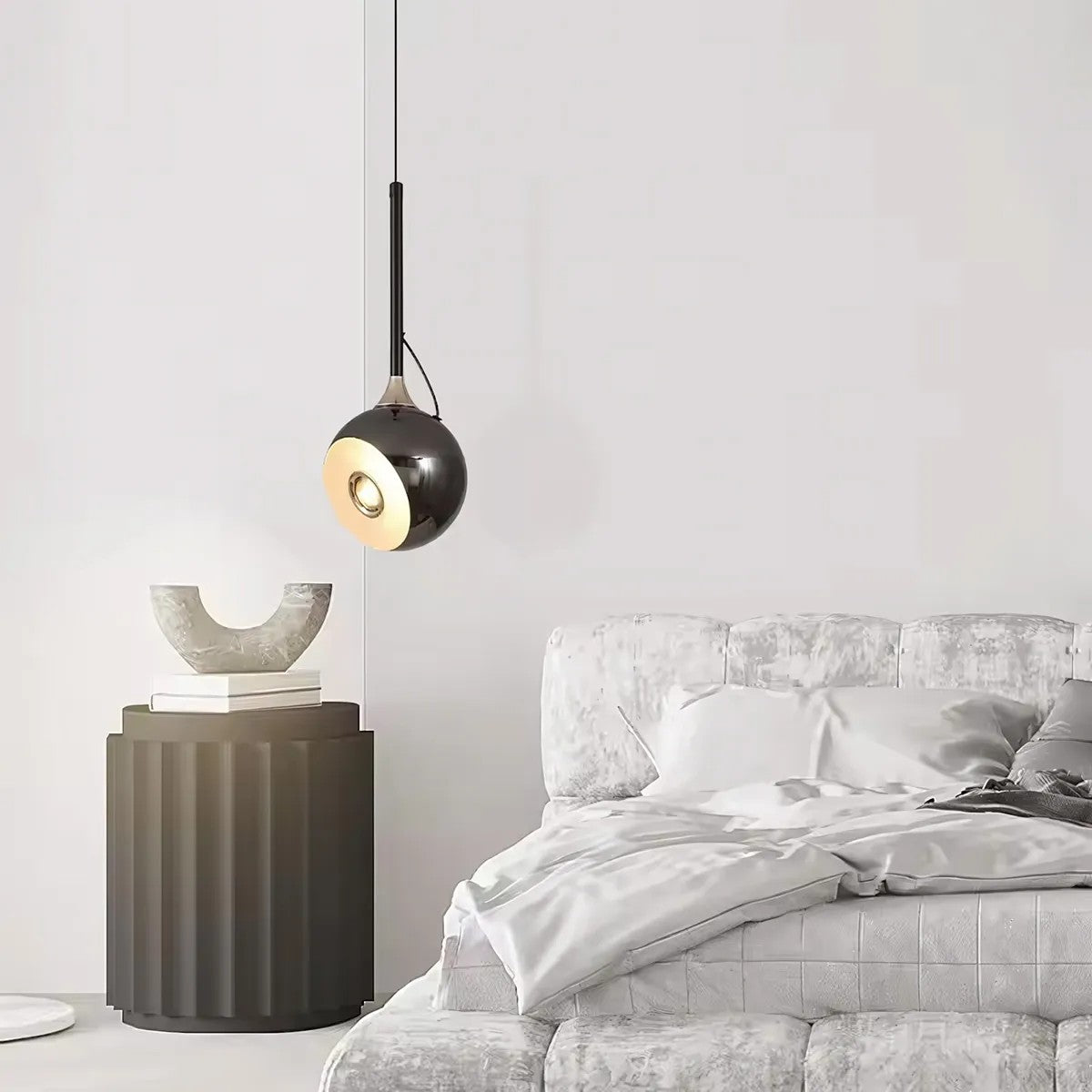 LAMPA SUFITOWA WISZĄCA LED G087-1CP Czarna Metaliczna 6