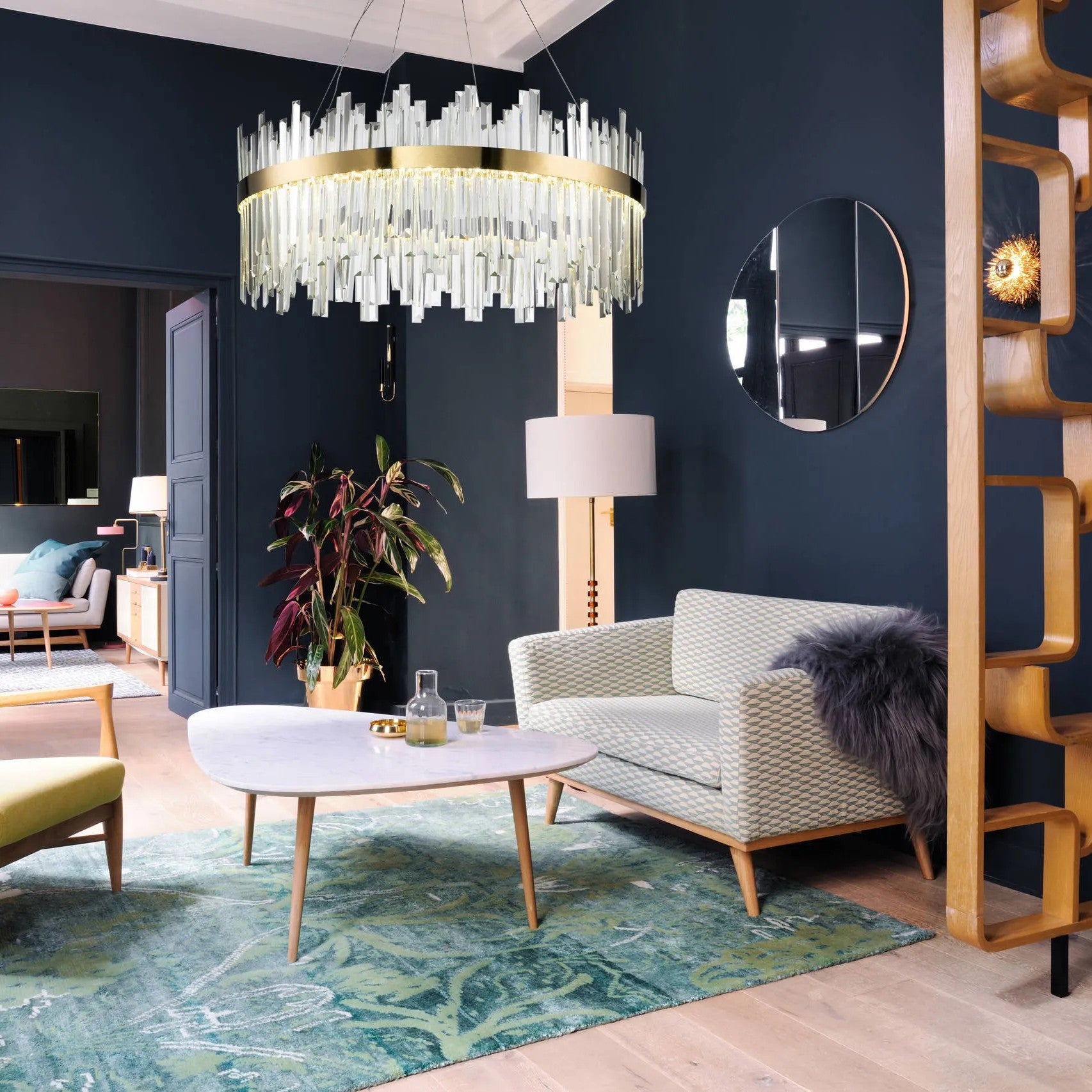Lampa Sufitowa Kryształowa APP1515-CP60 Złota 6