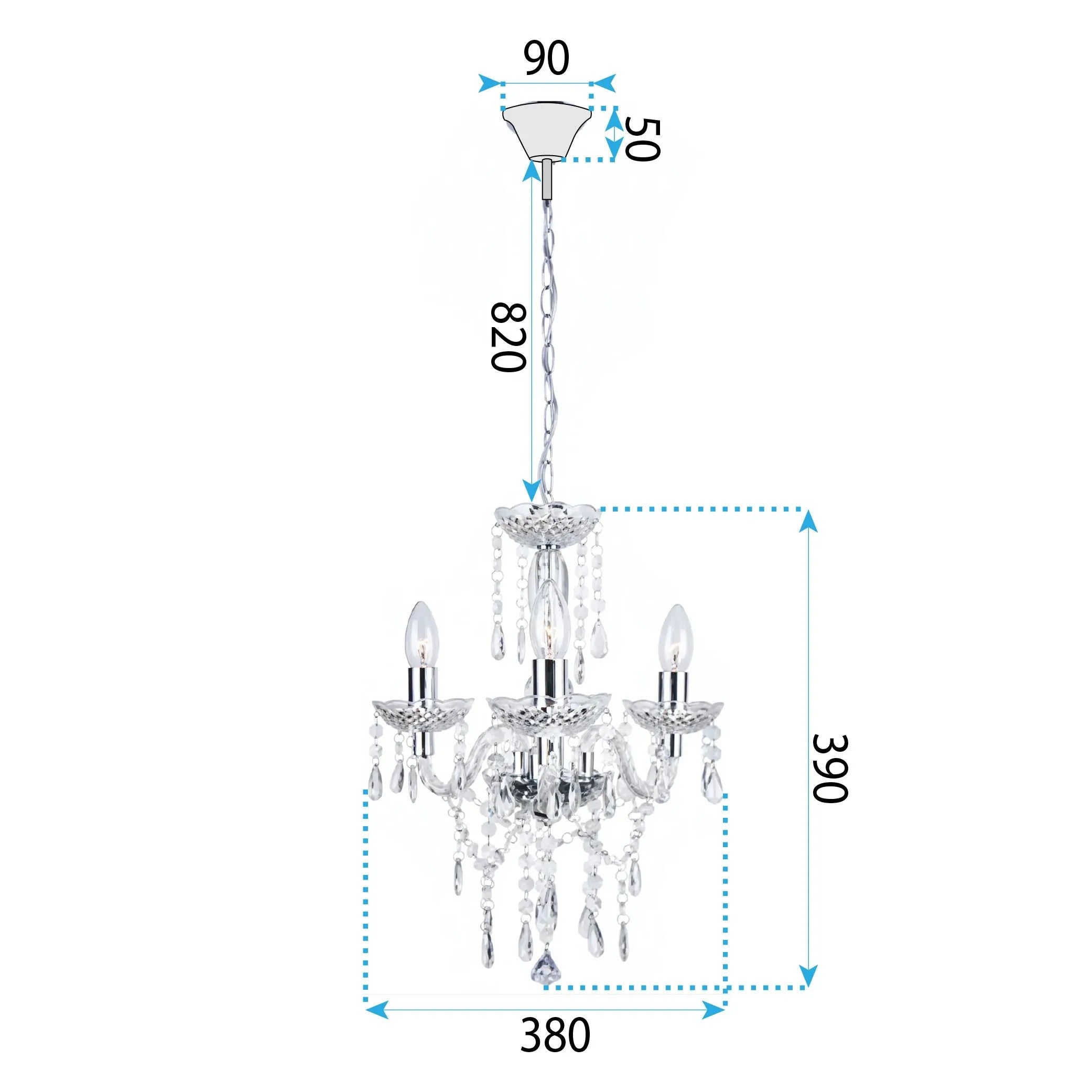 LAMPA SUFITOWA WISZĄCA EBT007-3CP GREY 6
