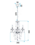 LAMPA SUFITOWA WISZĄCA EBT007-3CP GREY 6