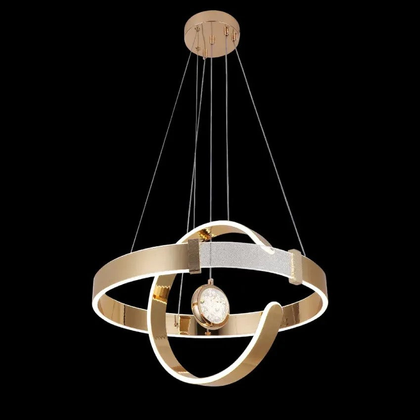 LAMPA SUFITOWA WISZĄCA LED LHJ060-CP ZŁOTA 6