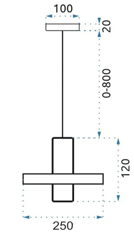 Lampa Wisząca Szklana Metalowa LED APP553-1CP Złota 6