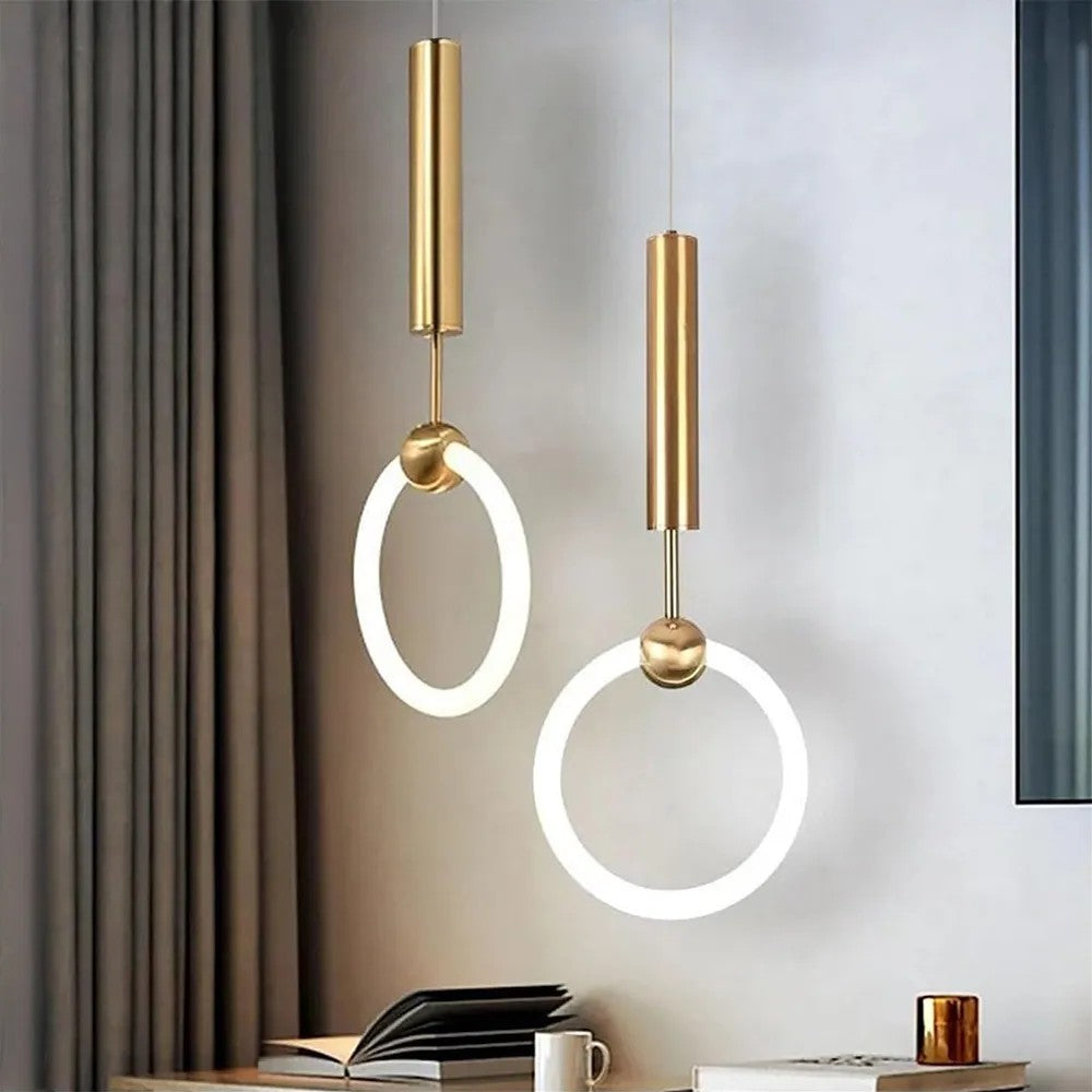 LAMPA WISZĄCA LED LHJ059-1CP Złota Szczotkowana 6