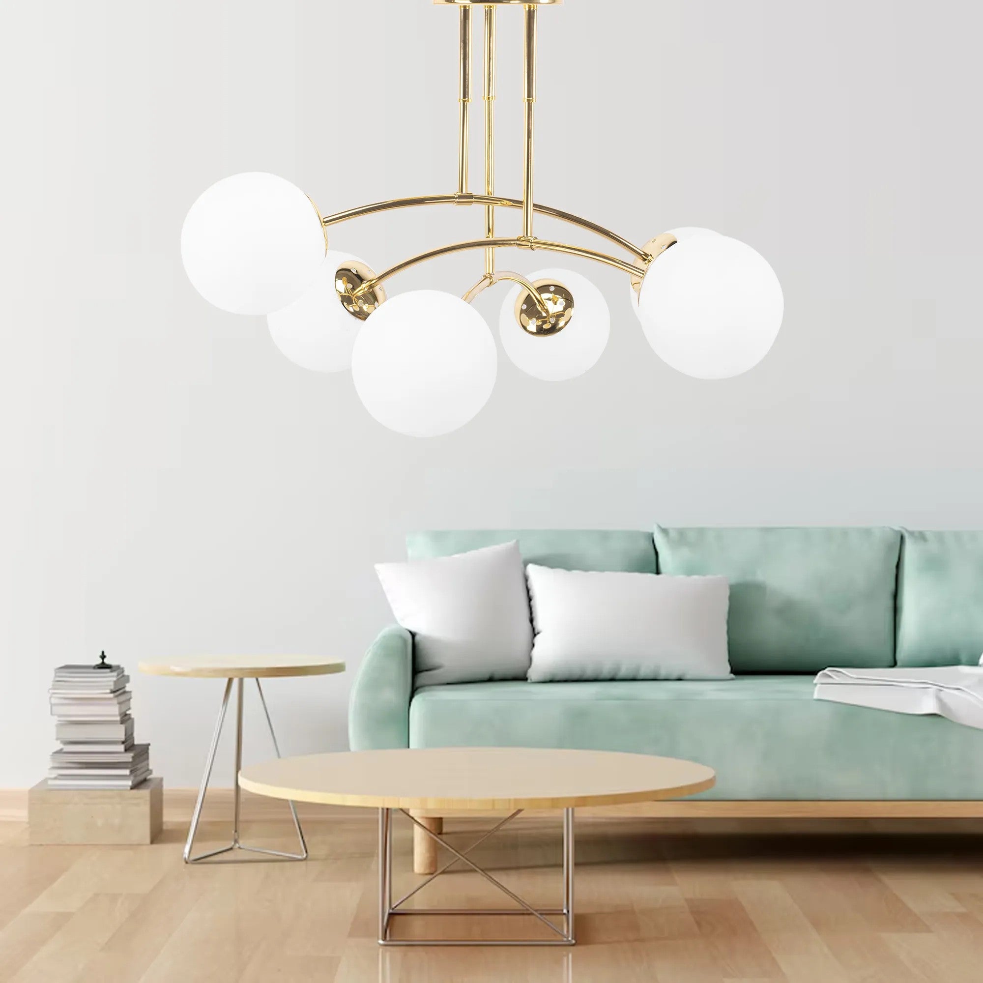 LAMPA WISZĄCA SUFITOWA ZŁOTA APP1577-6C 6