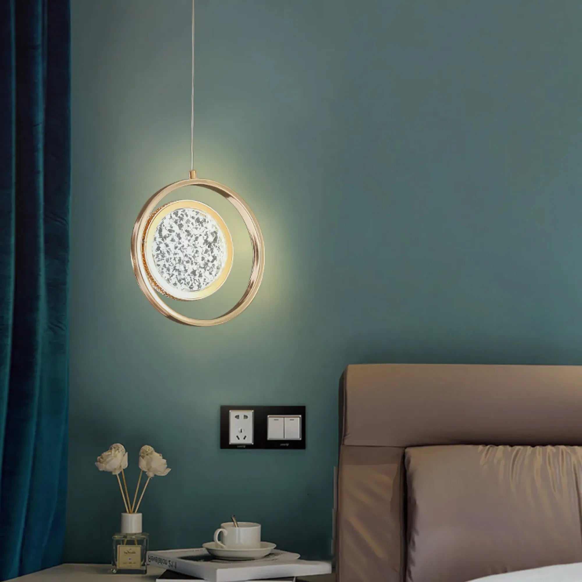 LAMPA WISZĄCA LED LHJ106-1CP JASNE RÓŻOWE ZŁOTO 6