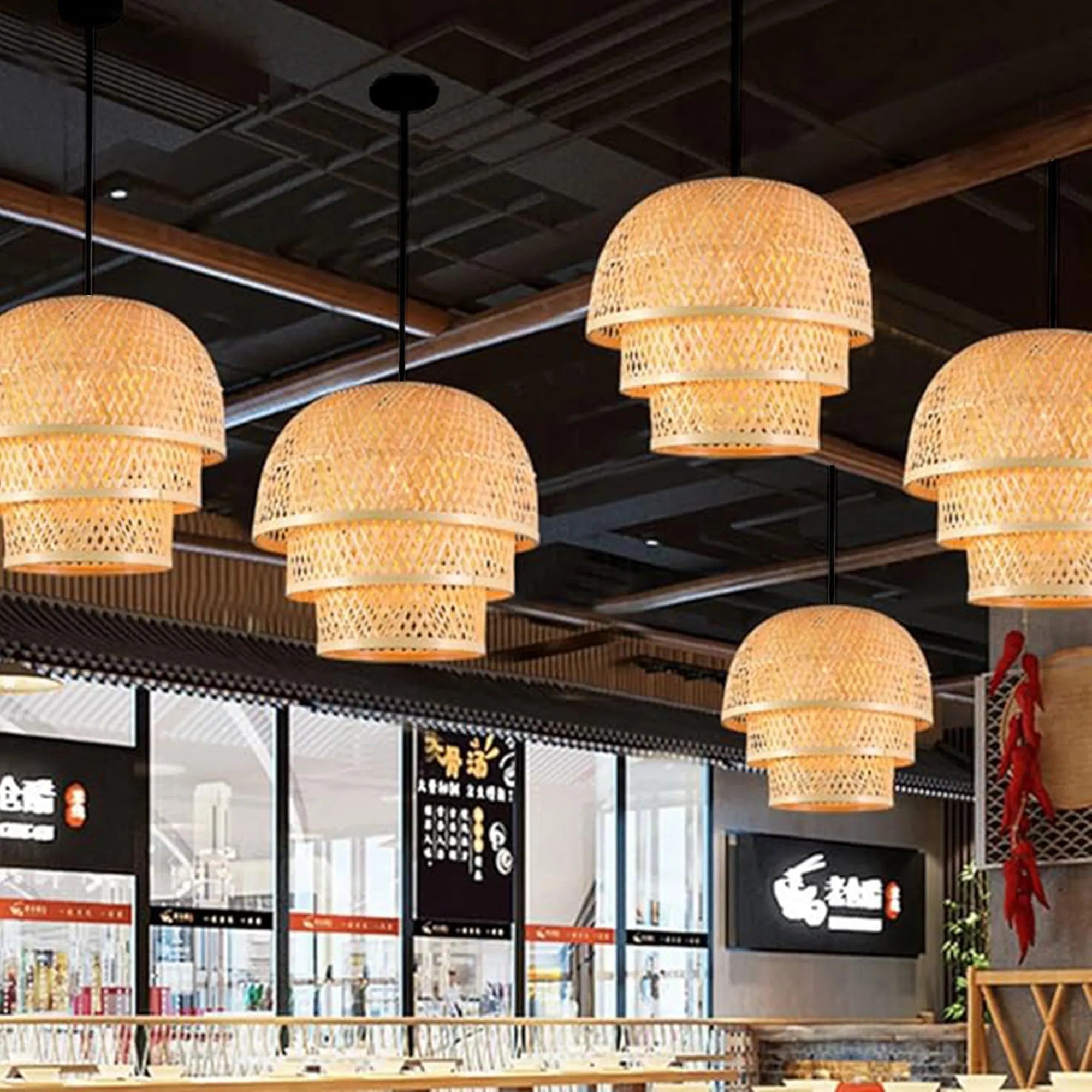 LAMPA WISZĄCA BAMBUSOWA APP1629-1CP 6