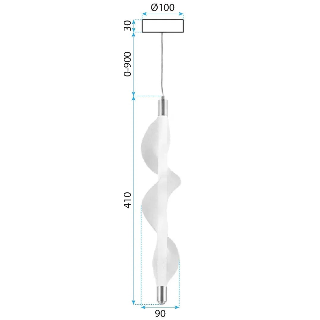 LAMPA WISZĄCA LED G008-1CP BIAŁY/ZŁOTY 6