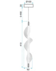 LAMPA WISZĄCA LED G008-1CP BIAŁY/ZŁOTY 6