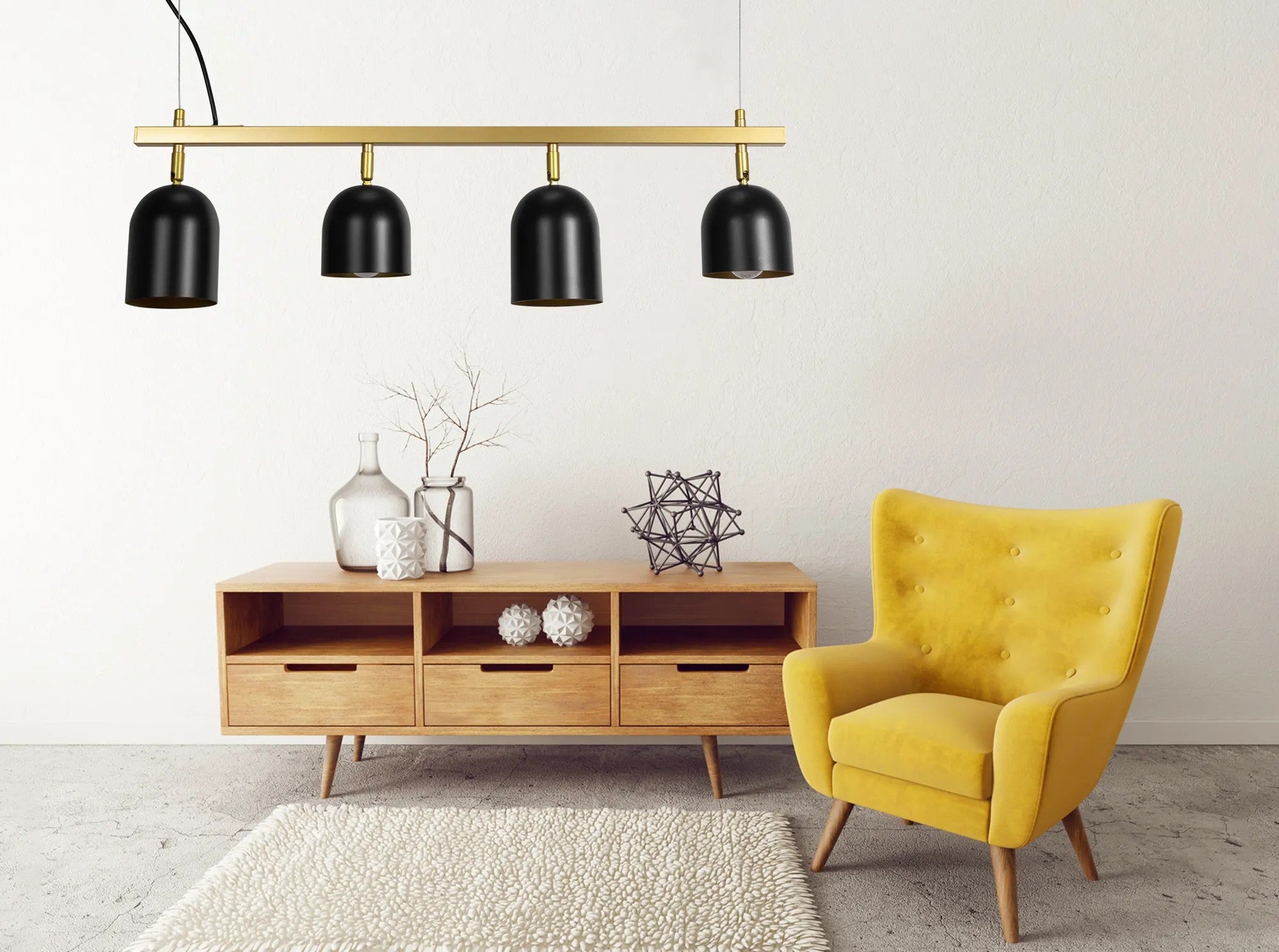 Lampa Wisząca APP1031-4CP Czarna 6
