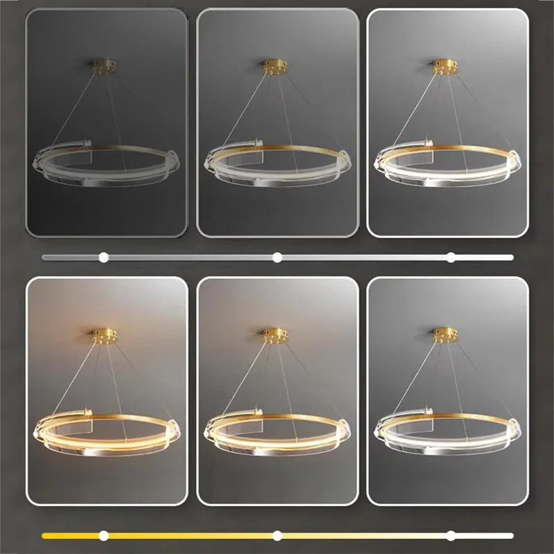 LAMPA SUFITOWA WISZĄCA LED APP1672-CP Gold 6