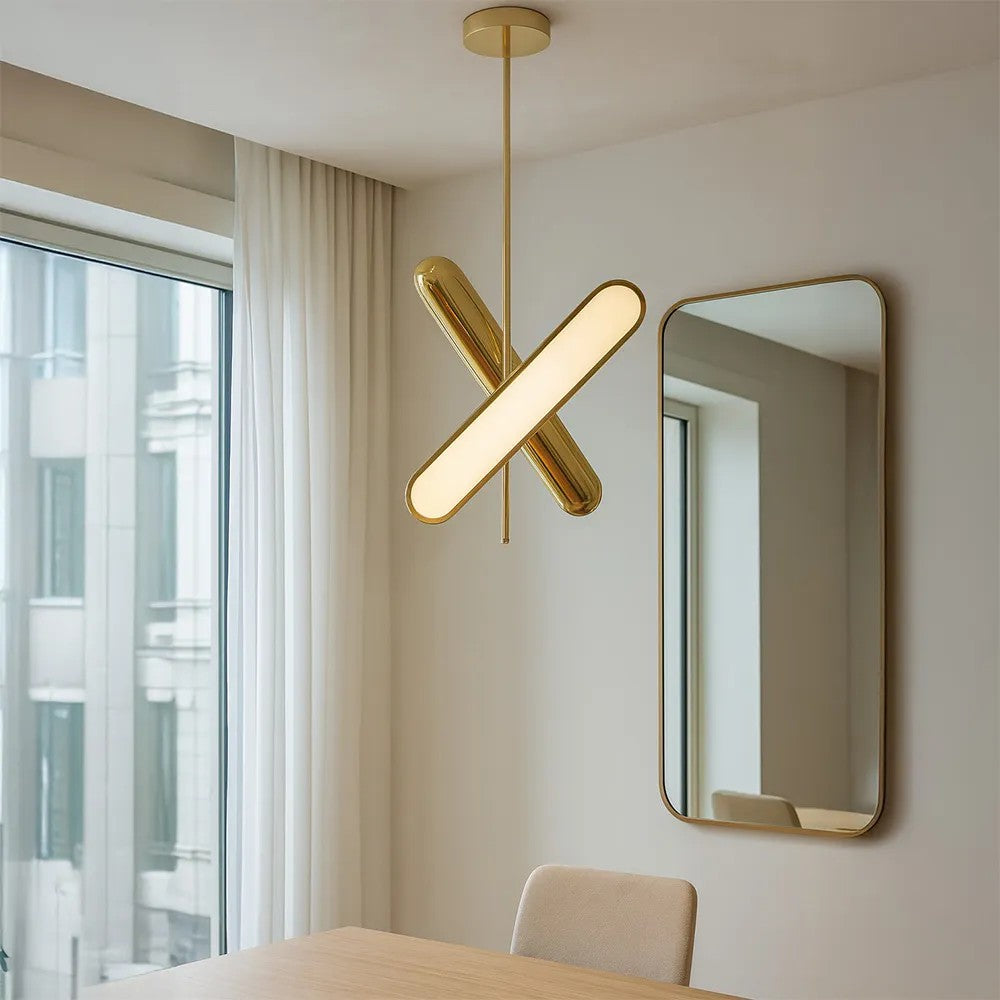 Lampa Sufitowa Wisząca LED APP832-CP Złota 6