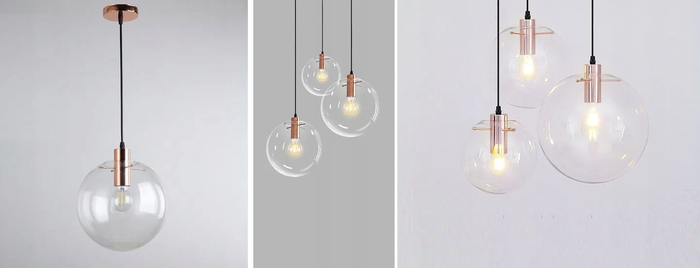 Lampa Sufitowa Wisząca Szklana Lassi 20 Cm App039-1cp Różowe Złoto 6