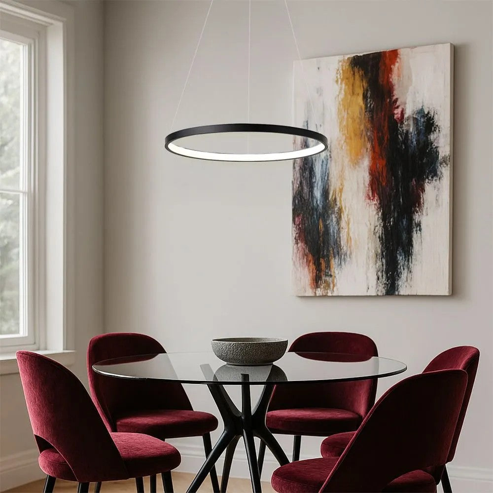 LAMPA SUFITOWA WISZĄCA LHJ012-CP 80cm Czarna 6