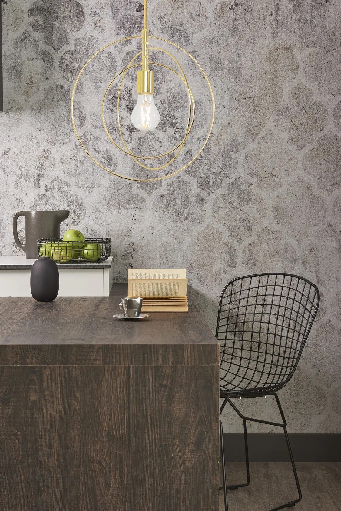 Lampa Sufitowa Metalowa Pierścieniowa APP286-1CP Złota 6