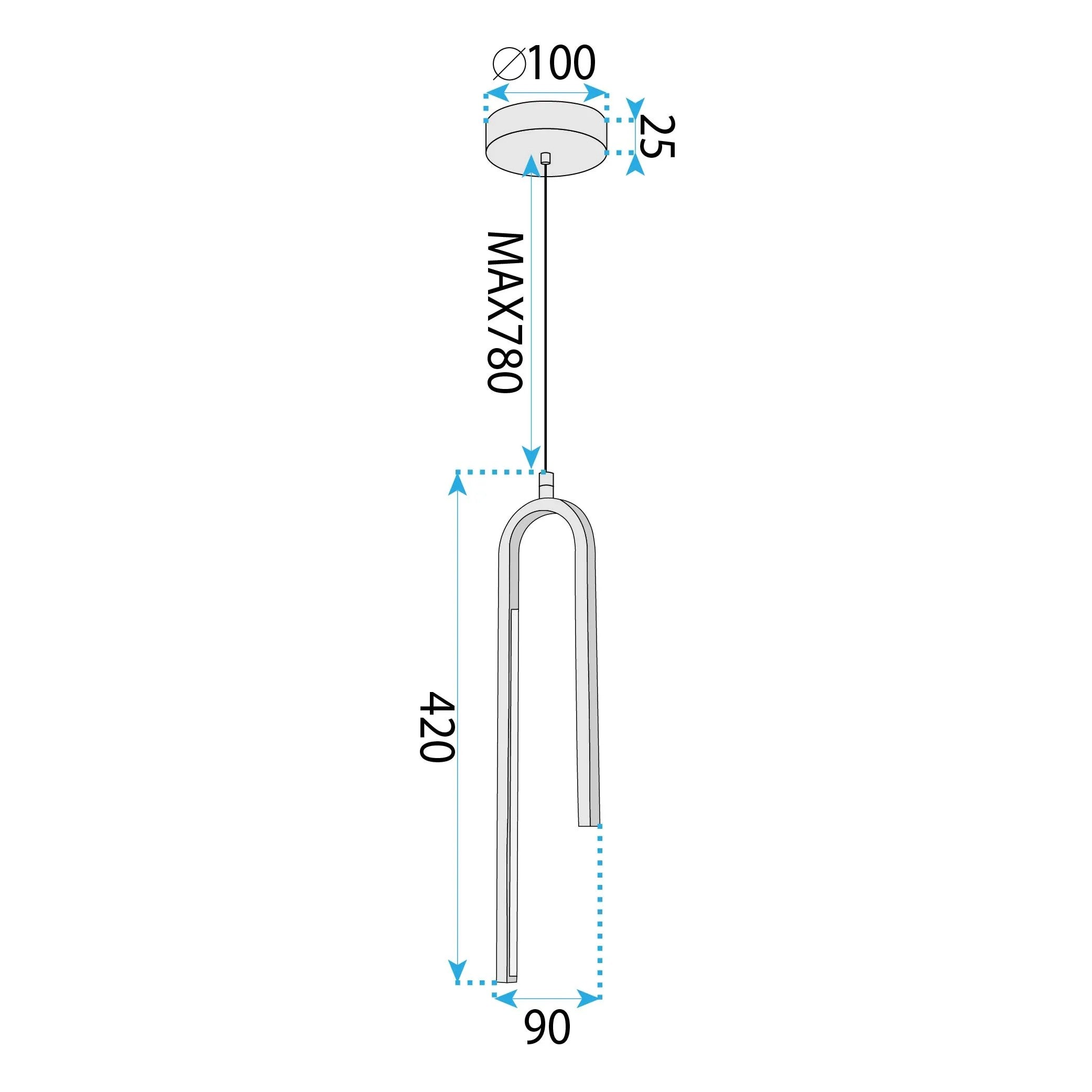 Lampa Wisząca LED APP1803-CP Złota Szczotkowana 6