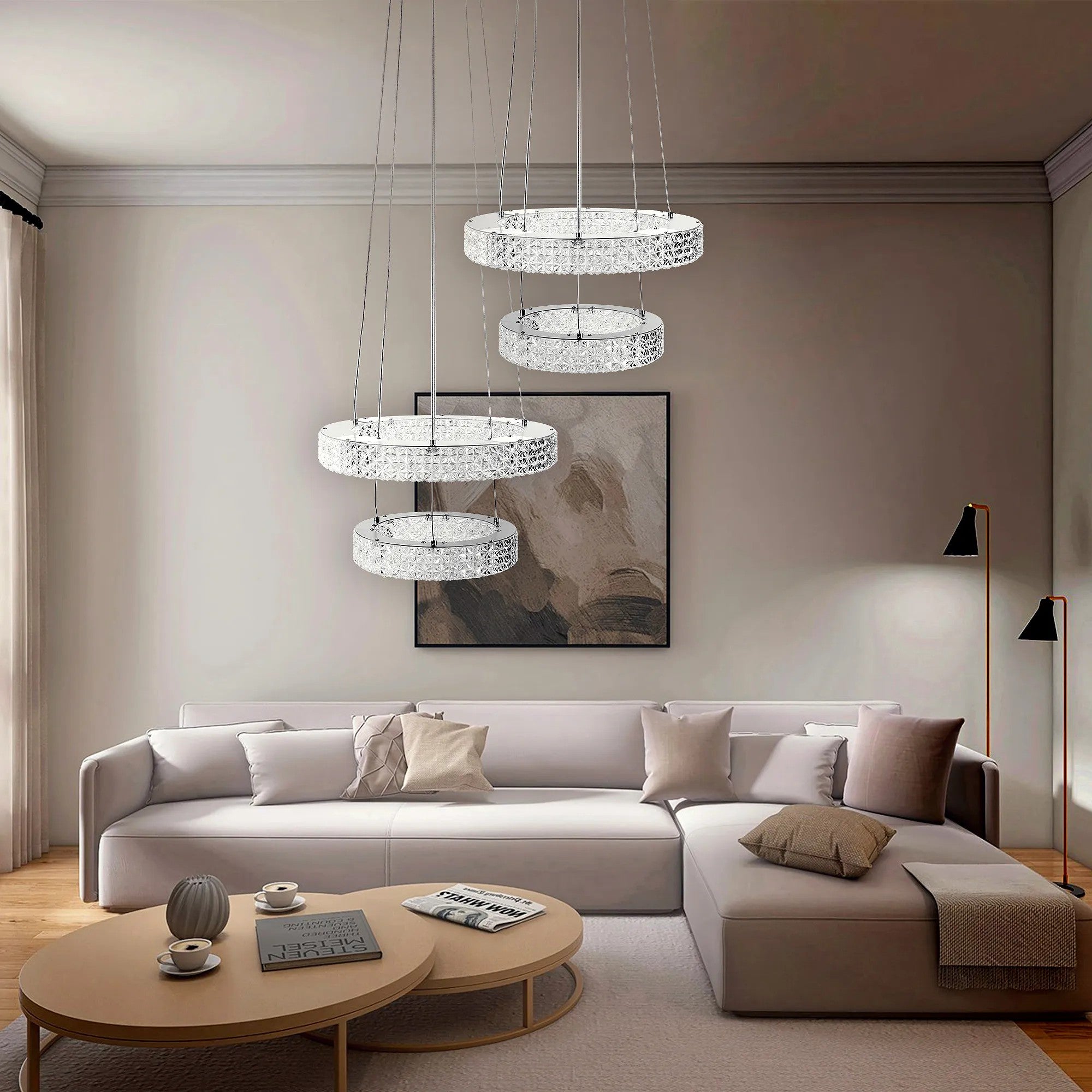 LAMPA WISZĄCA LED KRYSZTAŁOWA MS006-CP Chrom 6