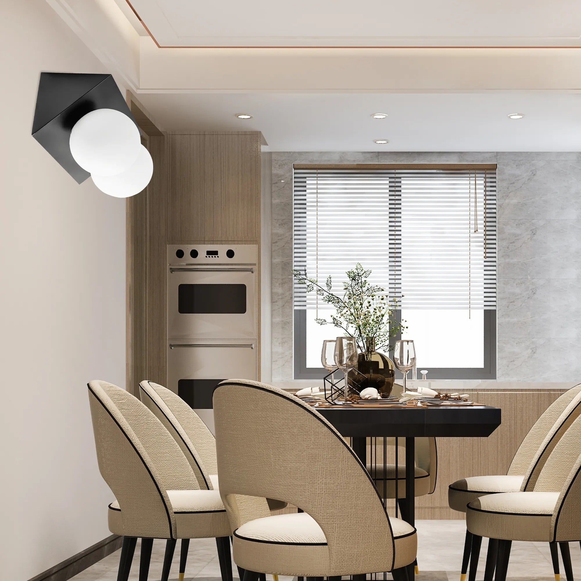 LAMPA ŚCIENNA KINKIET APP1230-2W Czarna 6