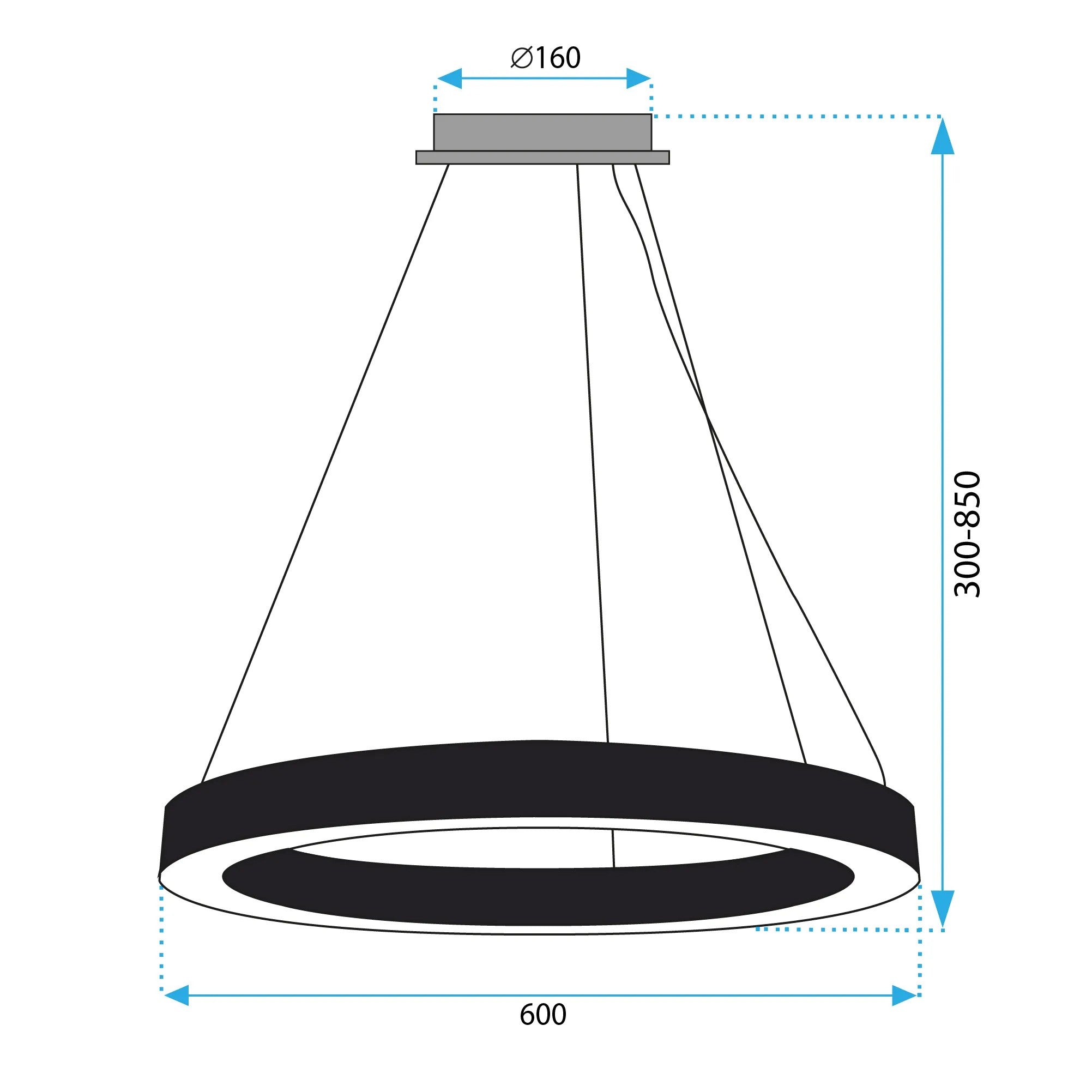 Lampa Sufitowa Wisząca Led APP1282-1CP 6