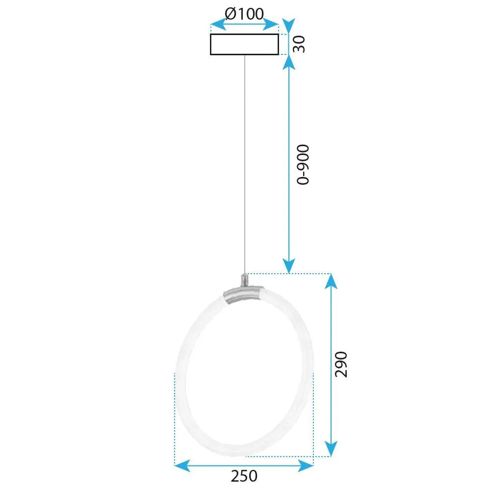 LAMPA WISZĄCA LED G020-CP ZŁOTA 6