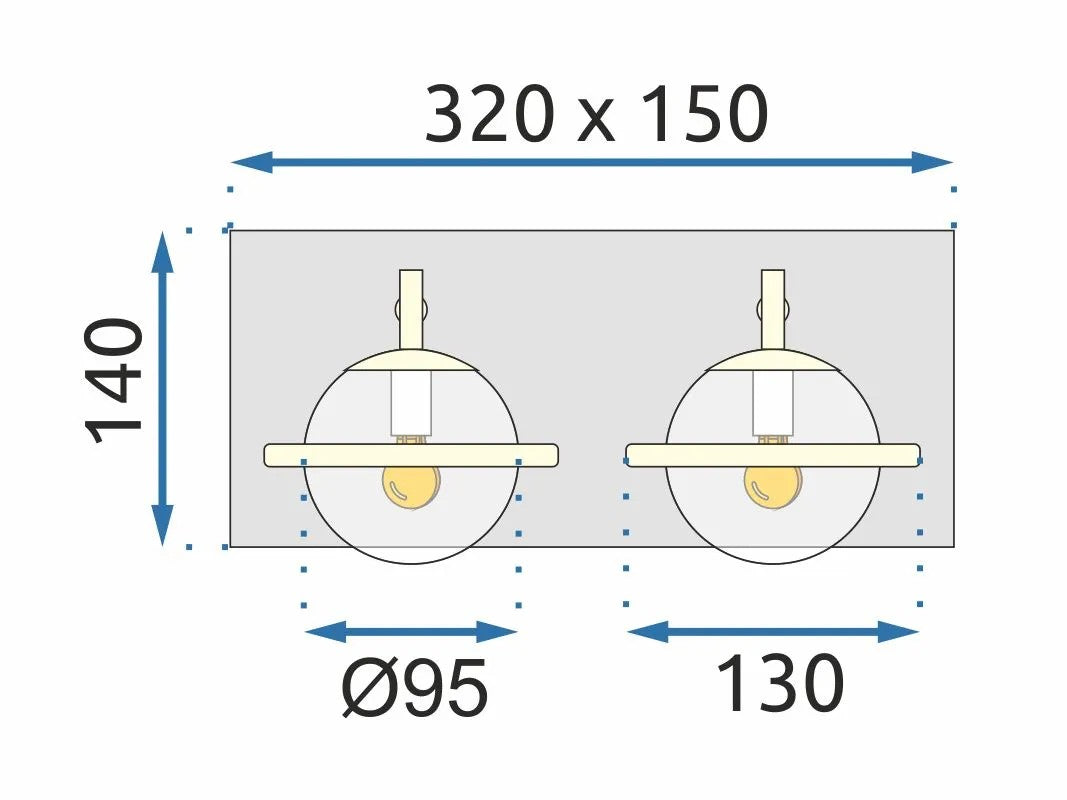 LAMPA ŚCIENNA KINKIET APP1221-2W Czarna 6