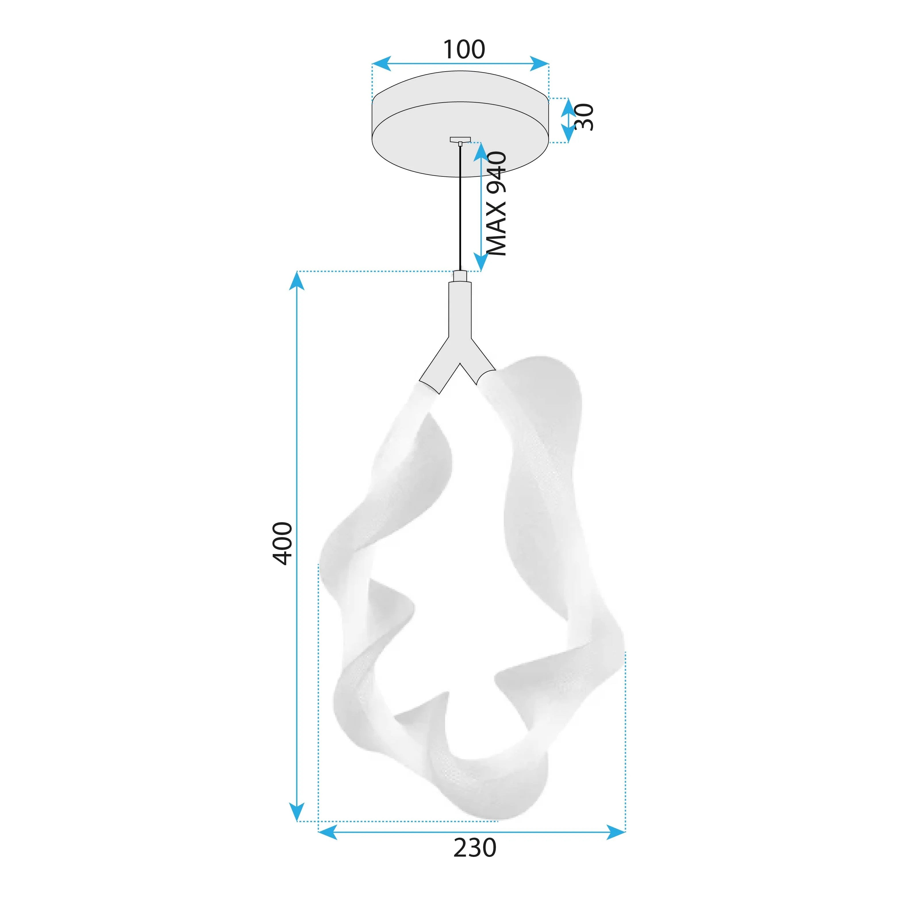 LAMPA WISZĄCA LED G013-1CP BIAŁY/ZŁOTY 6
